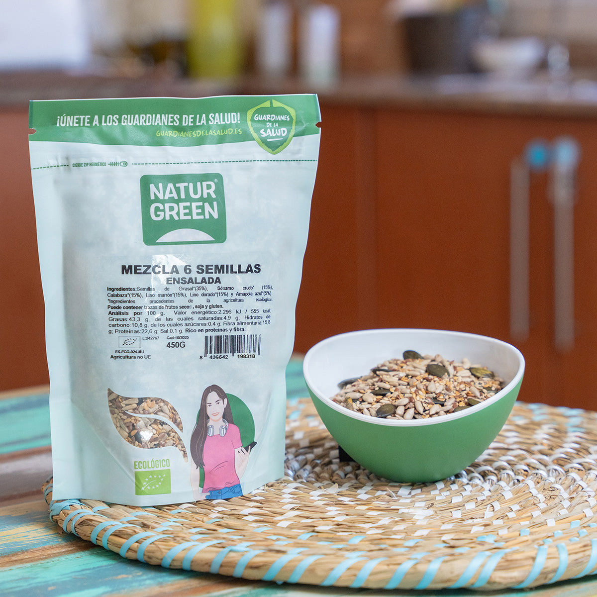 Salatmischung mit 6 Samen, NaturGreen, 450 g