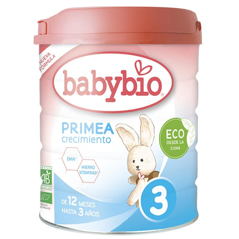 Pack of 3 Primea 3 Growth Milk (from 12 months to 3 years) Organic Babybio 800 g