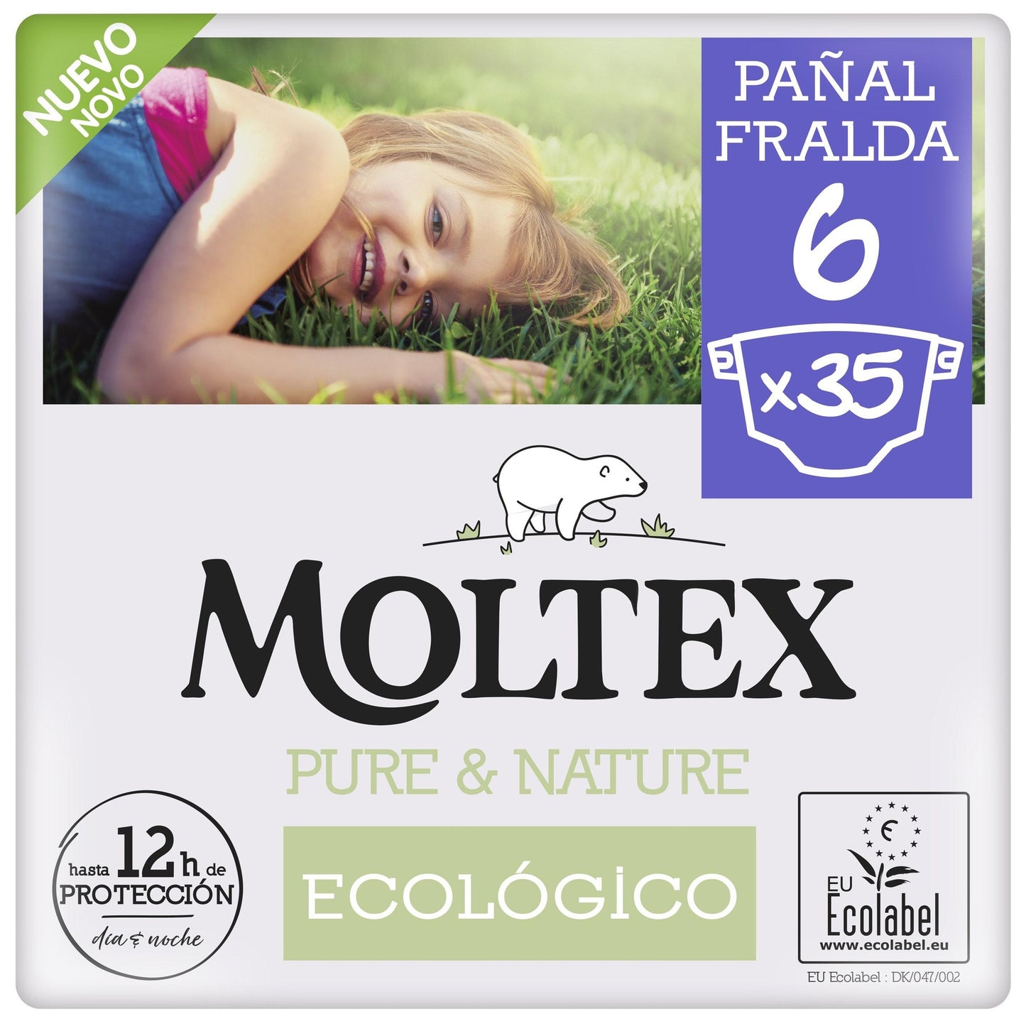 Pieluchy Moltex Pure & Nature T6 (17-28 kg), 35 szt.