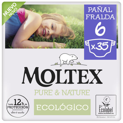 Pieluchy Moltex Pure & Nature T6 (17-28 kg), 35 szt.