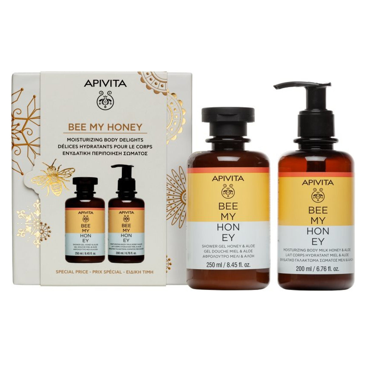 Bee My Honey Geschenkset Gel 250 ml + Körpermilch 200 ml