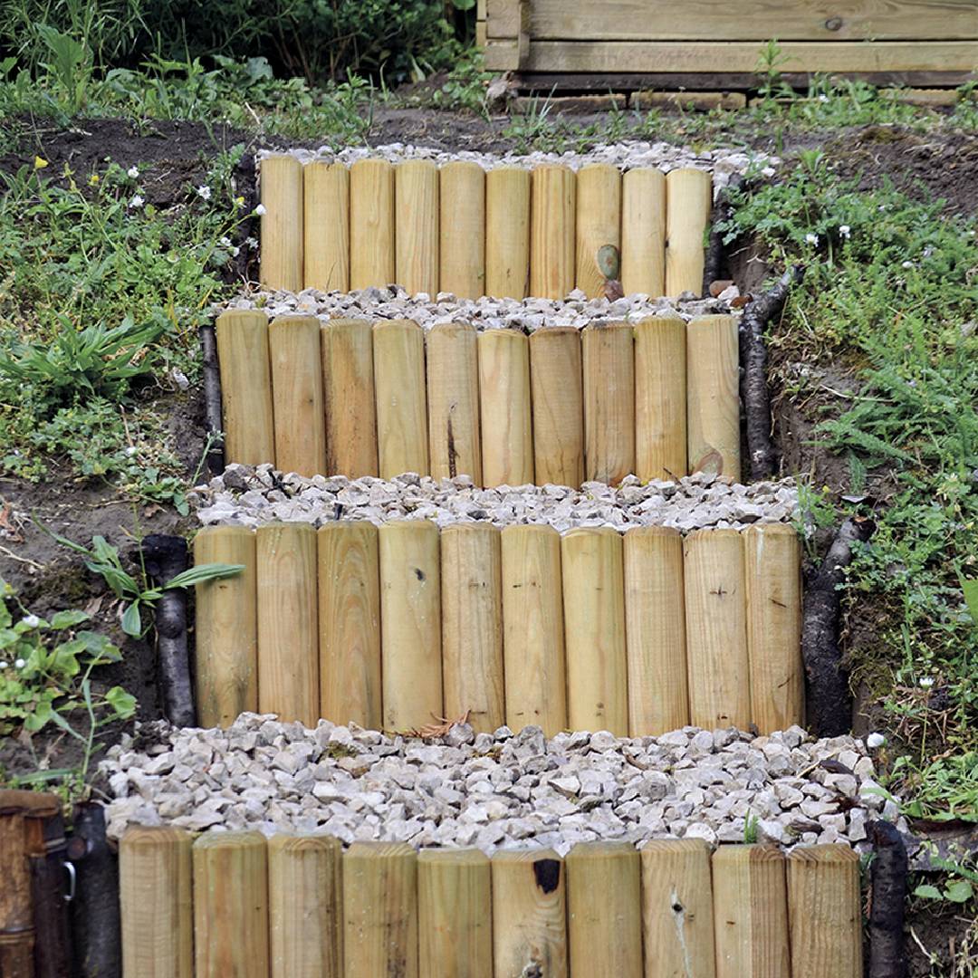 Holzborde 200 x 40 x ø 5 cm Talos Roll Nortene