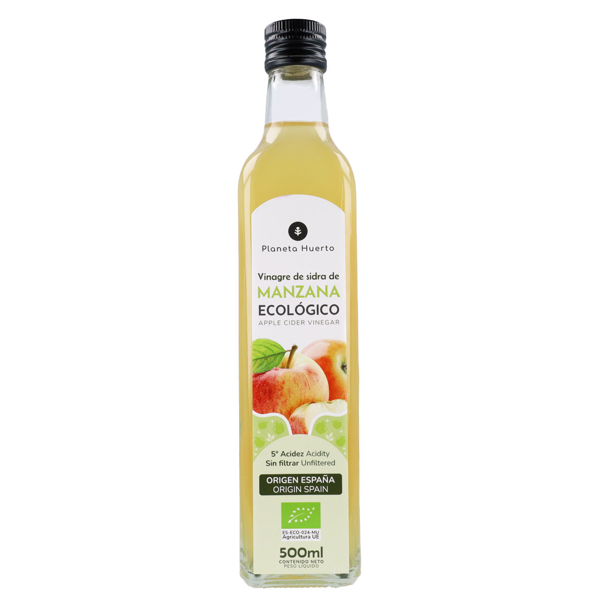 Lot de 3 vinaigres de cidre non filtrés ECO Planeta Huerto 500 ml