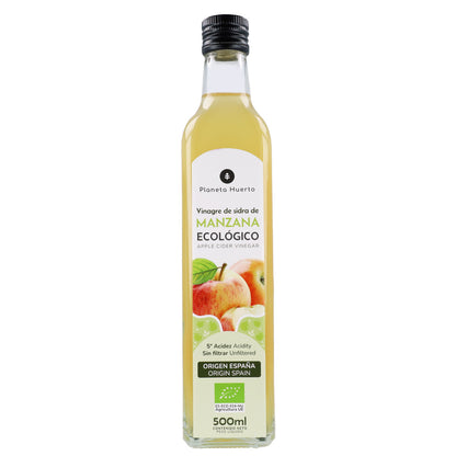 Lot de 3 vinaigres de cidre non filtrés ECO Planeta Huerto 500 ml