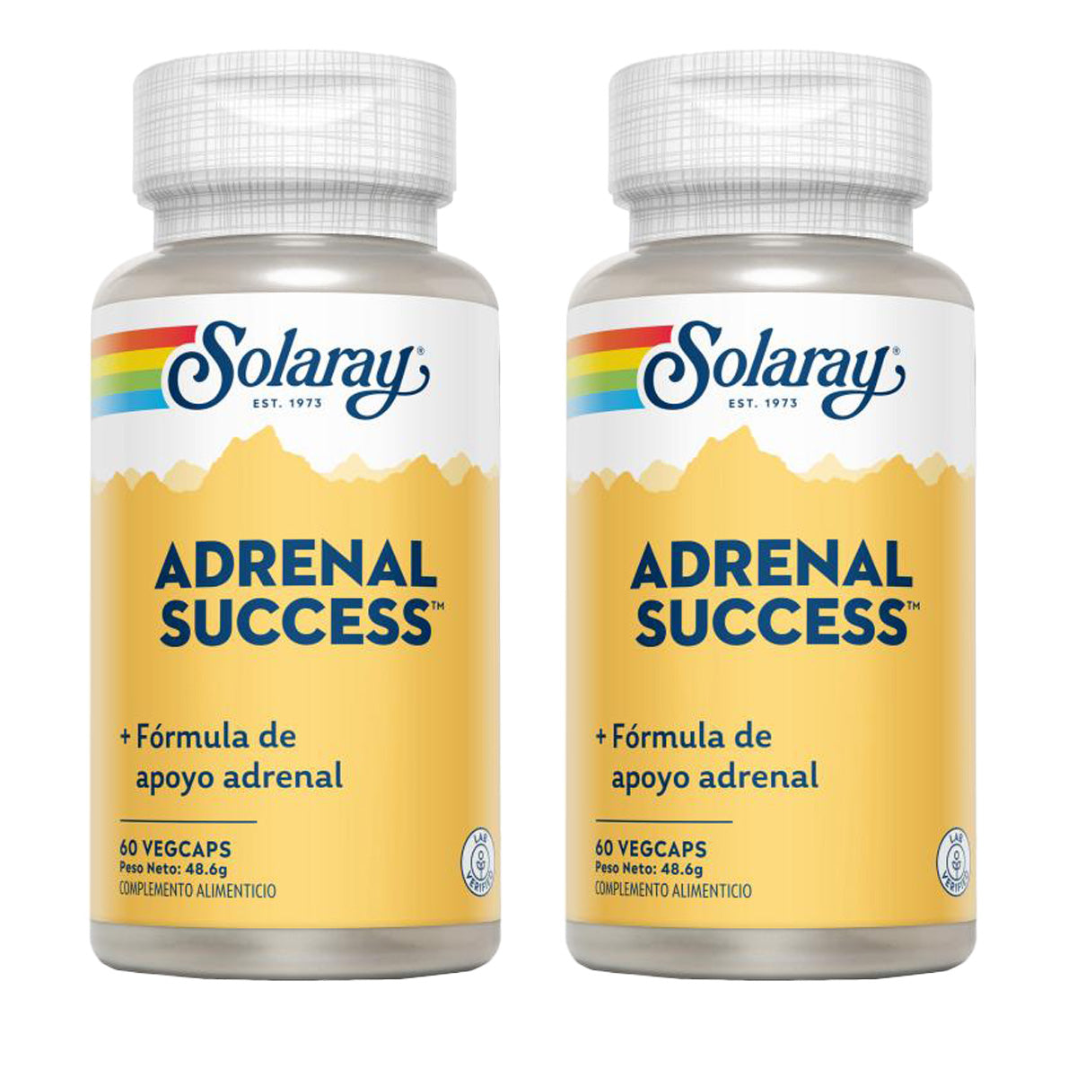 Confezione da 2 Adrenal Success™- Solaray, 60 VegCaps. Adatto ai vegani
