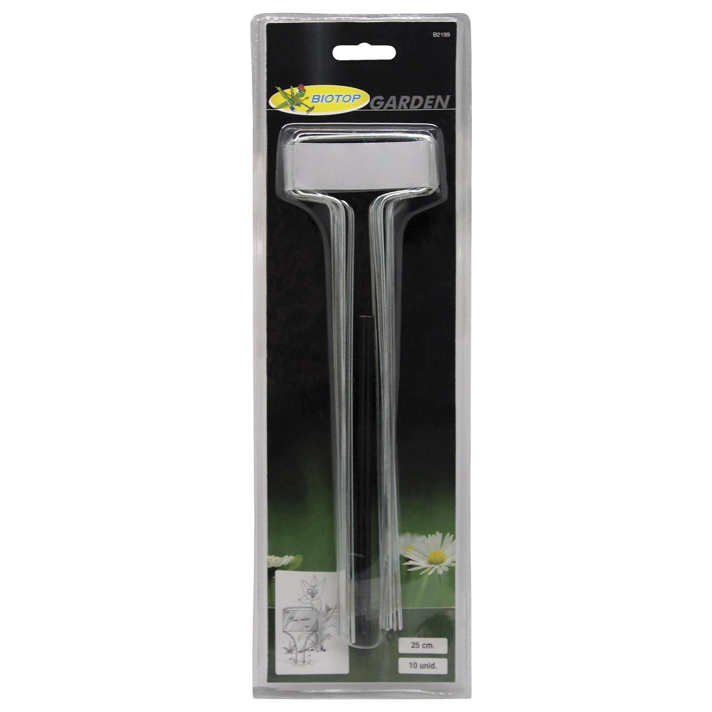 Zink-Etiketten 25 cm Biotop – 10 Stück + Stift für Gemüsegarten und Garten