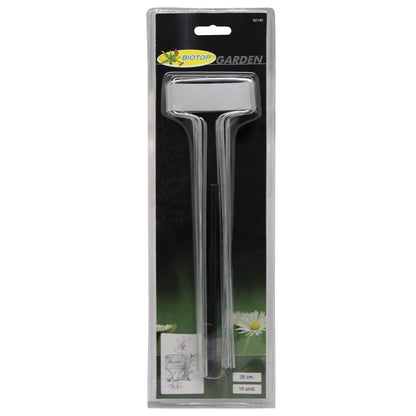 Zink-Etiketten 25 cm Biotop – 10 Stück + Stift für Gemüsegarten und Garten