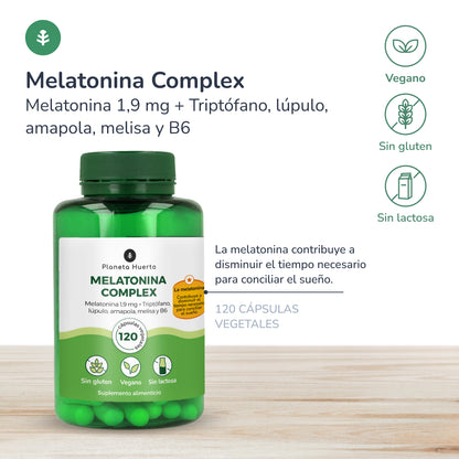 Confezione 3xComplesso di melatonina Planeta Huerto 120 capsule