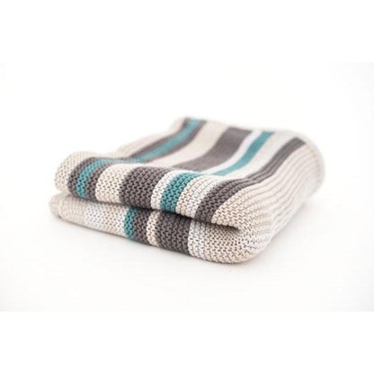 Couverture pour bébé en tricot CoZee 100 % coton Tutti Bambini Multicolour Stripes