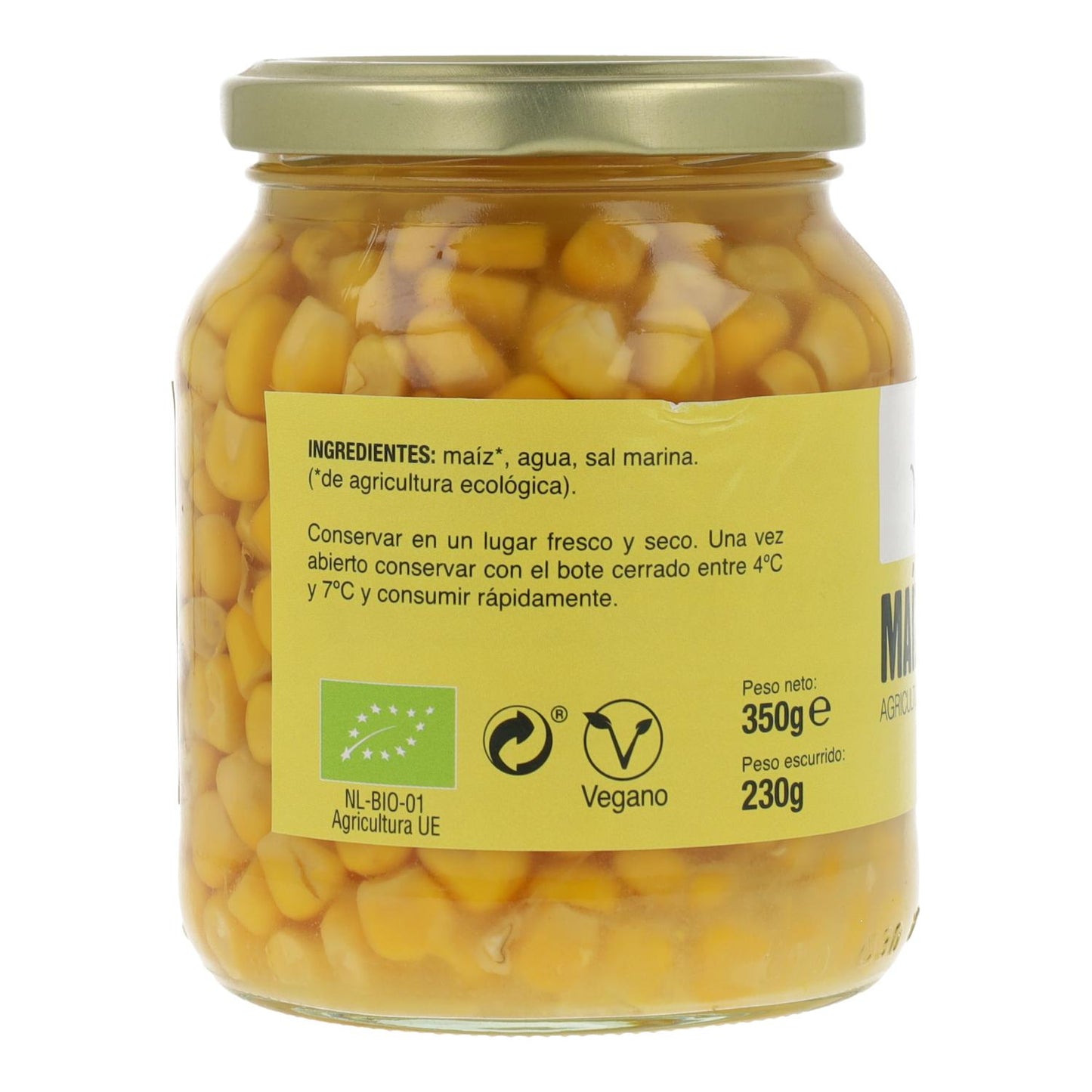 Bio-Zuckermais im Glas, Vegetalia, 350 g 