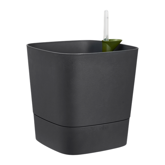 Selbstbewässernder Blumentopf Greensense Aquacare Square Elho 30 cm charcoal grey