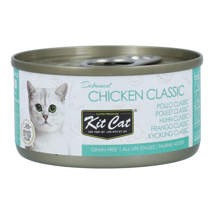 Kit Cat Toppingsburk – Classic Chicken 80 g Våtfoder för katter i gelé