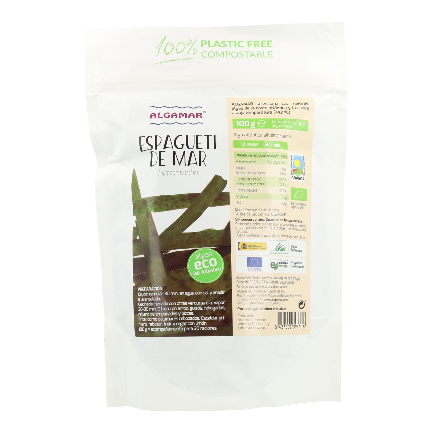 Alghe spaghetti di mare Eco Algamar 100 g
