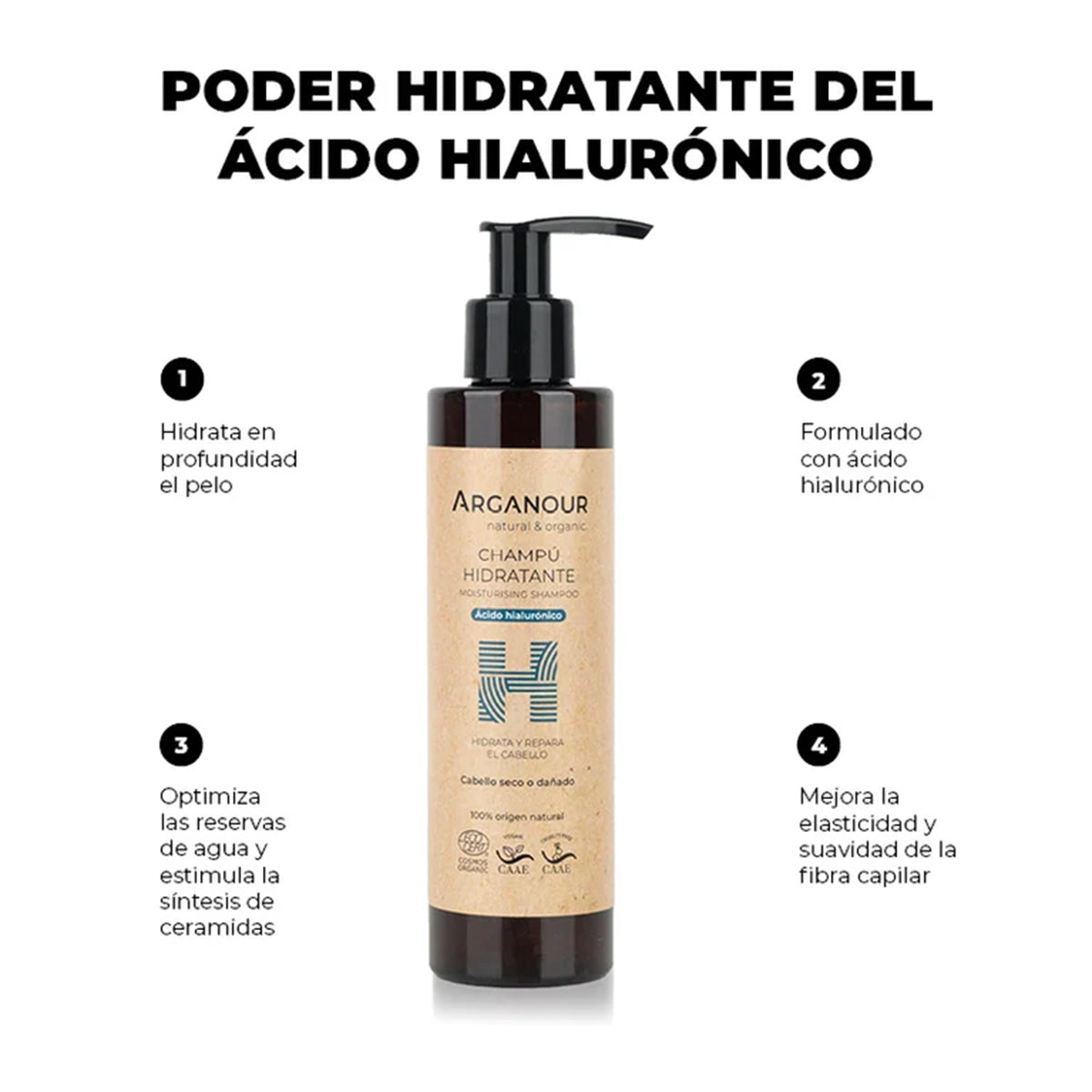 Hydraterende sulfaatvrije shampoo 200 ml Arganour