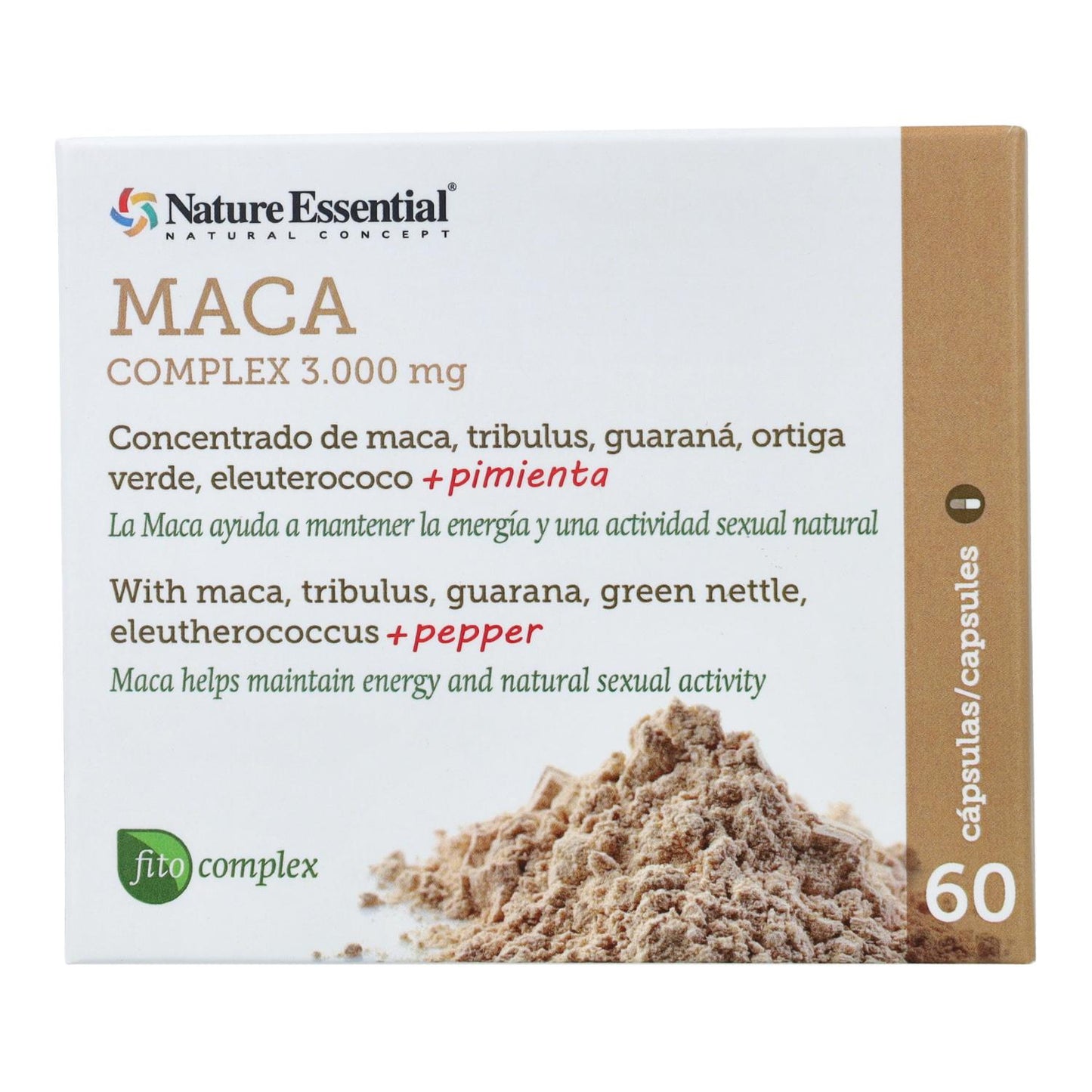 Maca complex Nature Essential 3000 mg, 60 gélules