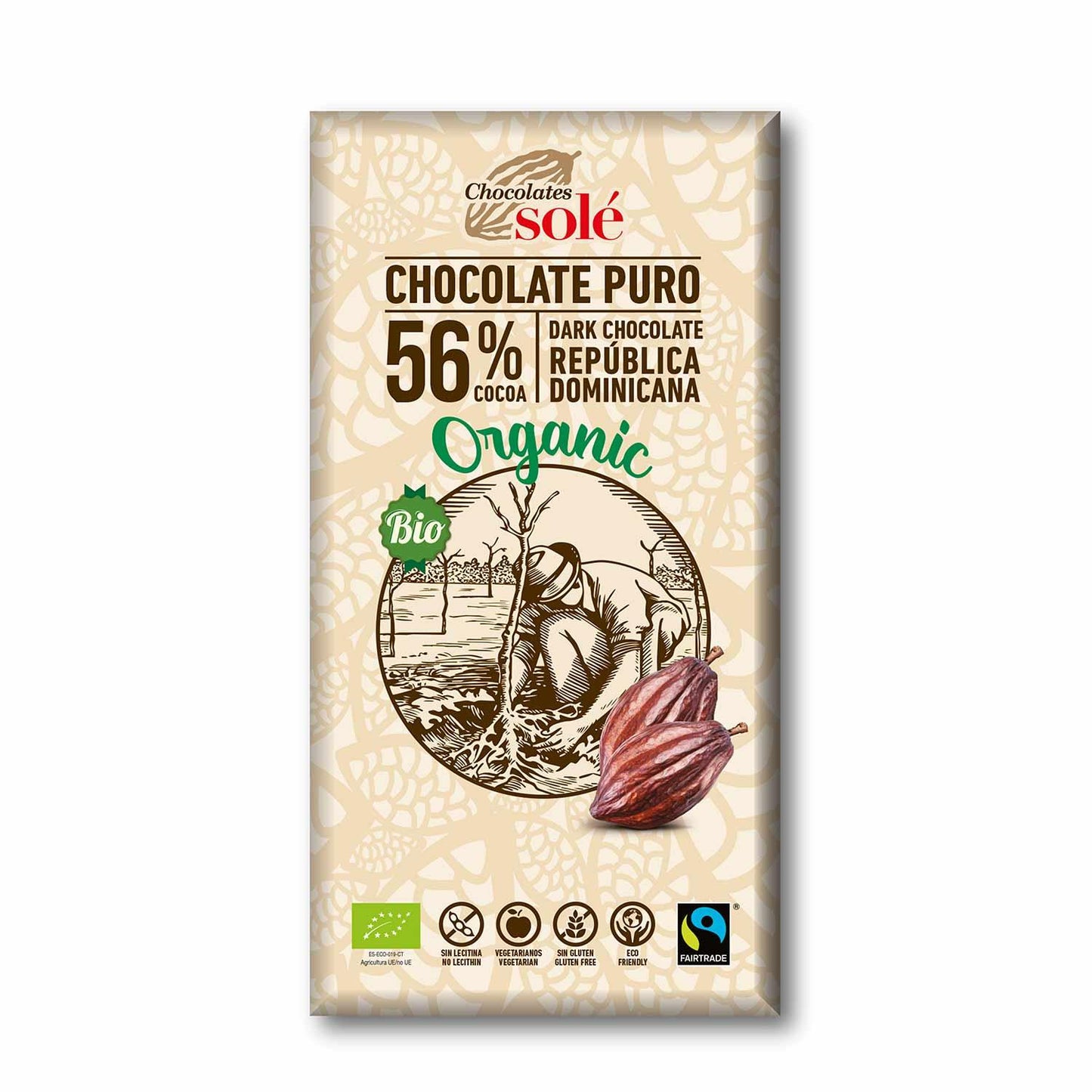 Pure chocolade 56% Bio Solé 100 g