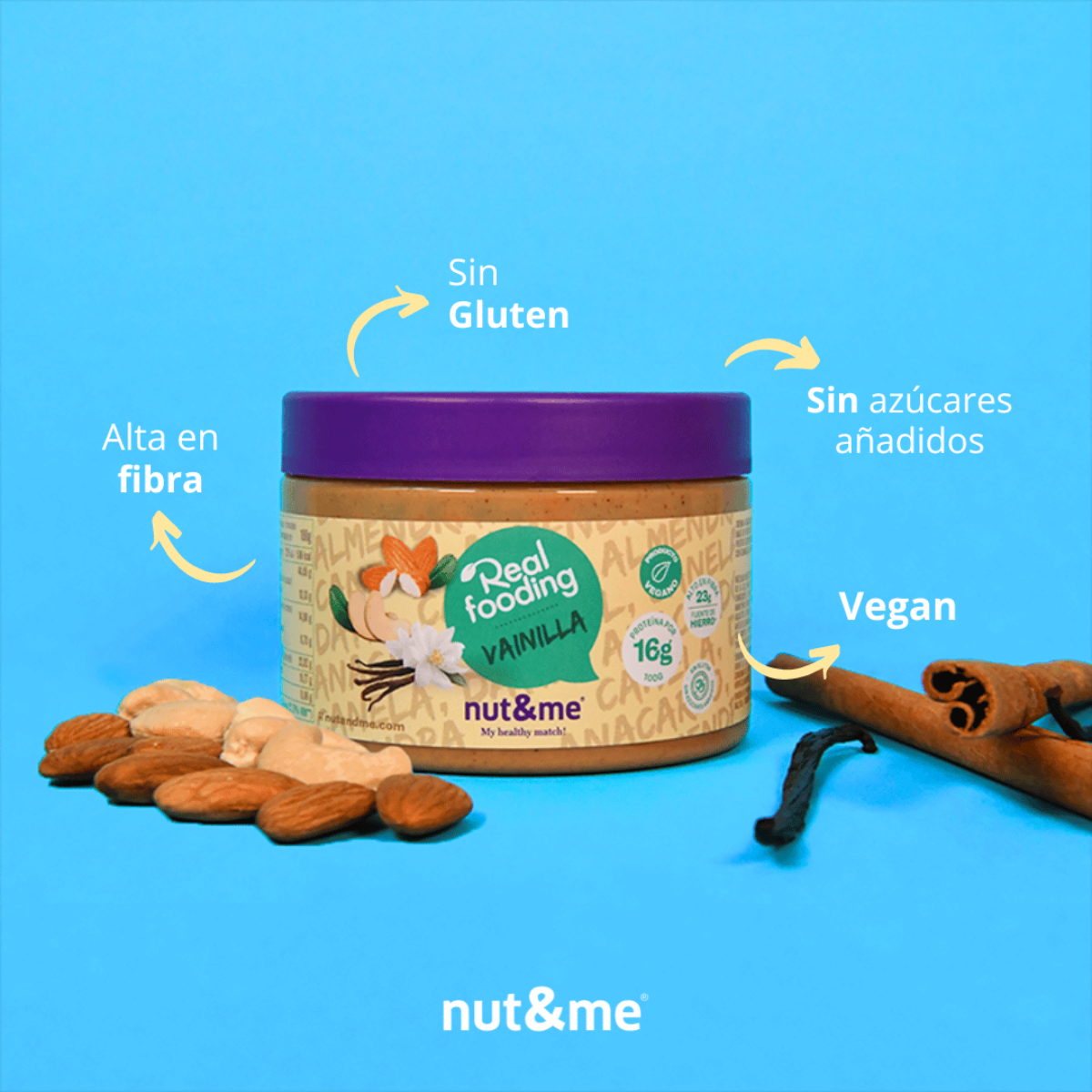 Krem migdałowo-orzechowy o smaku waniliowo-cynamonowym 250 g Realfooding