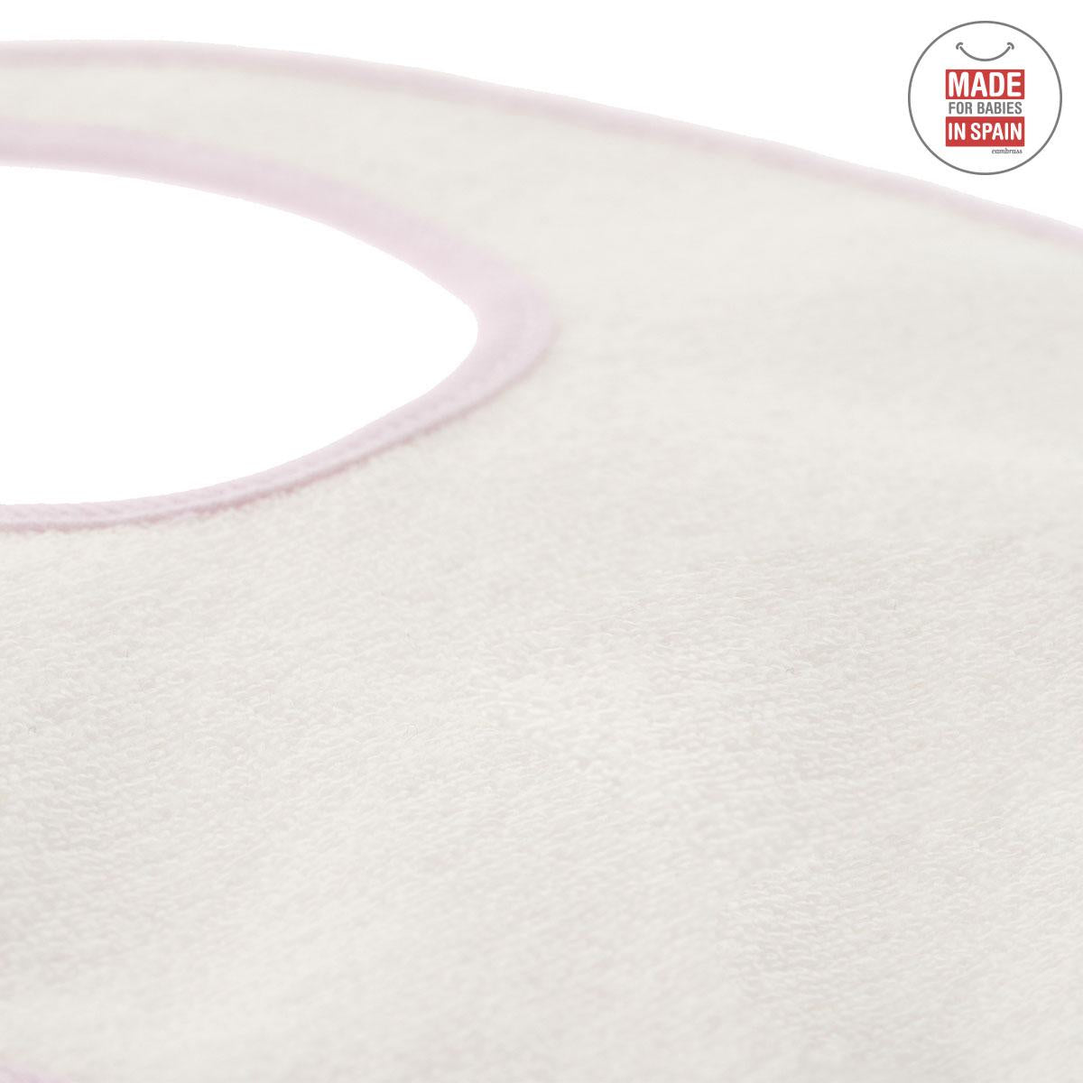 Square bib with Velcro, light blue, 20x26 cm. Colour: pink