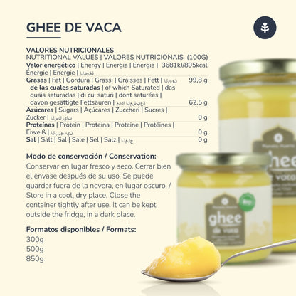 Förpackning 2x Ghee klarat smör ECO Planet Orchard 350 gr
