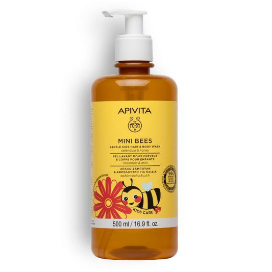 Gel douche doux pour enfants au calendula et au miel Apivita 500 ml