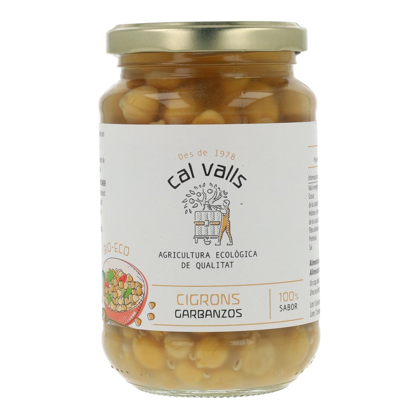 Cal Valls Bio-Kichererbsen, gekocht, 450 g