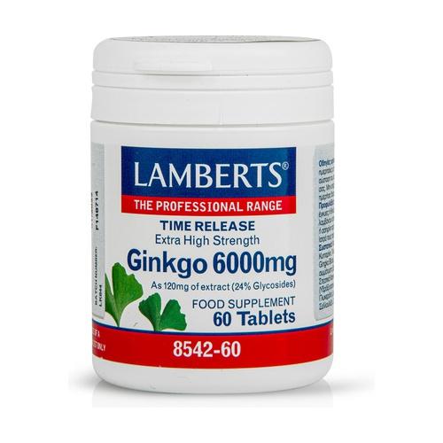 Ginkgo Biloba 6 000 mg, Lamberts 180 comprimés