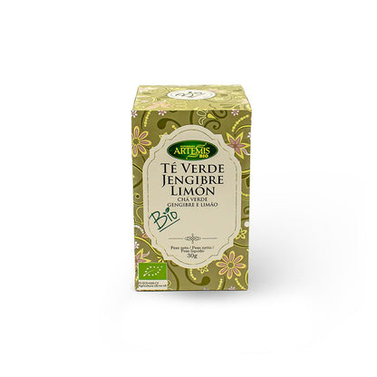 Artemis Bio Grüner Tee, Ingwer und Zitrone, 20 Teebeutel