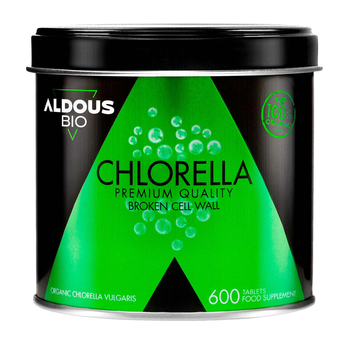 Ökologische Premium-Chlorella, Aldous Bio, 600 Tabletten