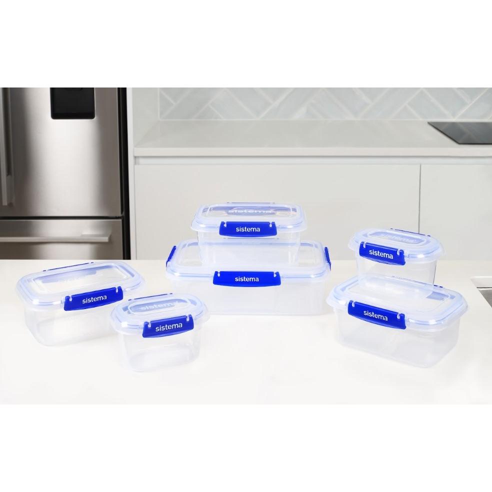 Packung luftdichte Behälter Sistema Klip It+ 6 Stück