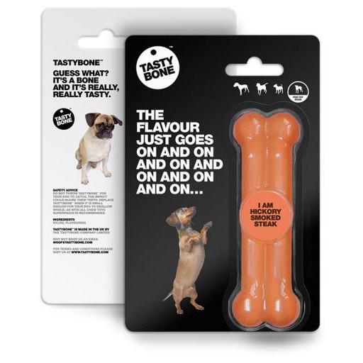Tasty Bone, os à mâcher pour chien, saveur filet fumé aux noix, petit format