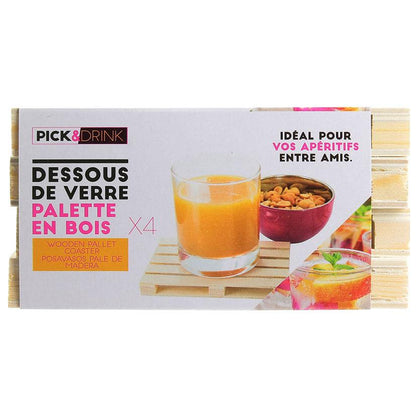 Wooden Pallet Coasters 4 Units