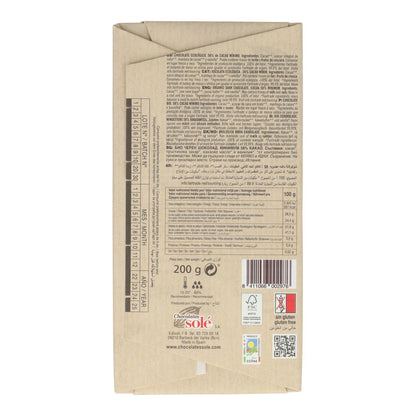 Ekologisk choklad för desserter Solé 200 g