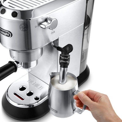 Delonghi Dedica Maestro Macchina da caffè manuale per espresso e cappuccino EC685.M metallo