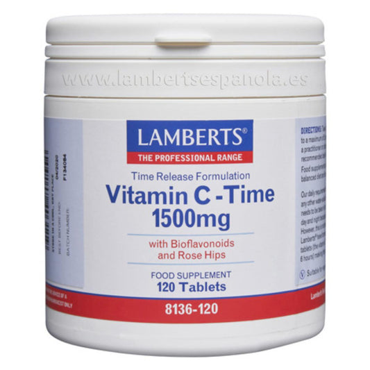 Vitamin C med fördröjd frisättning 1500 mg Lamberts 120 tabletter