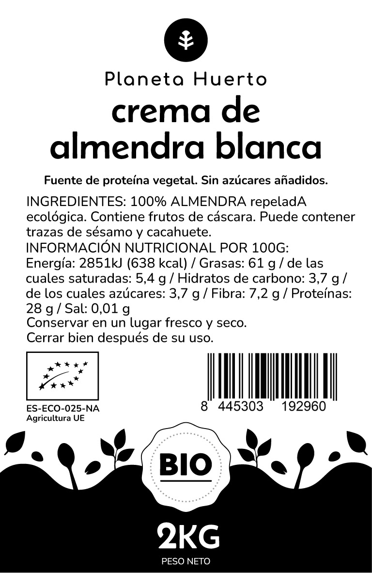 ECO Planeta Huerto White Almond Cream 2 kg