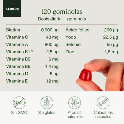 Biotin-Gummibärchen Aldous 120 Gummibärchen