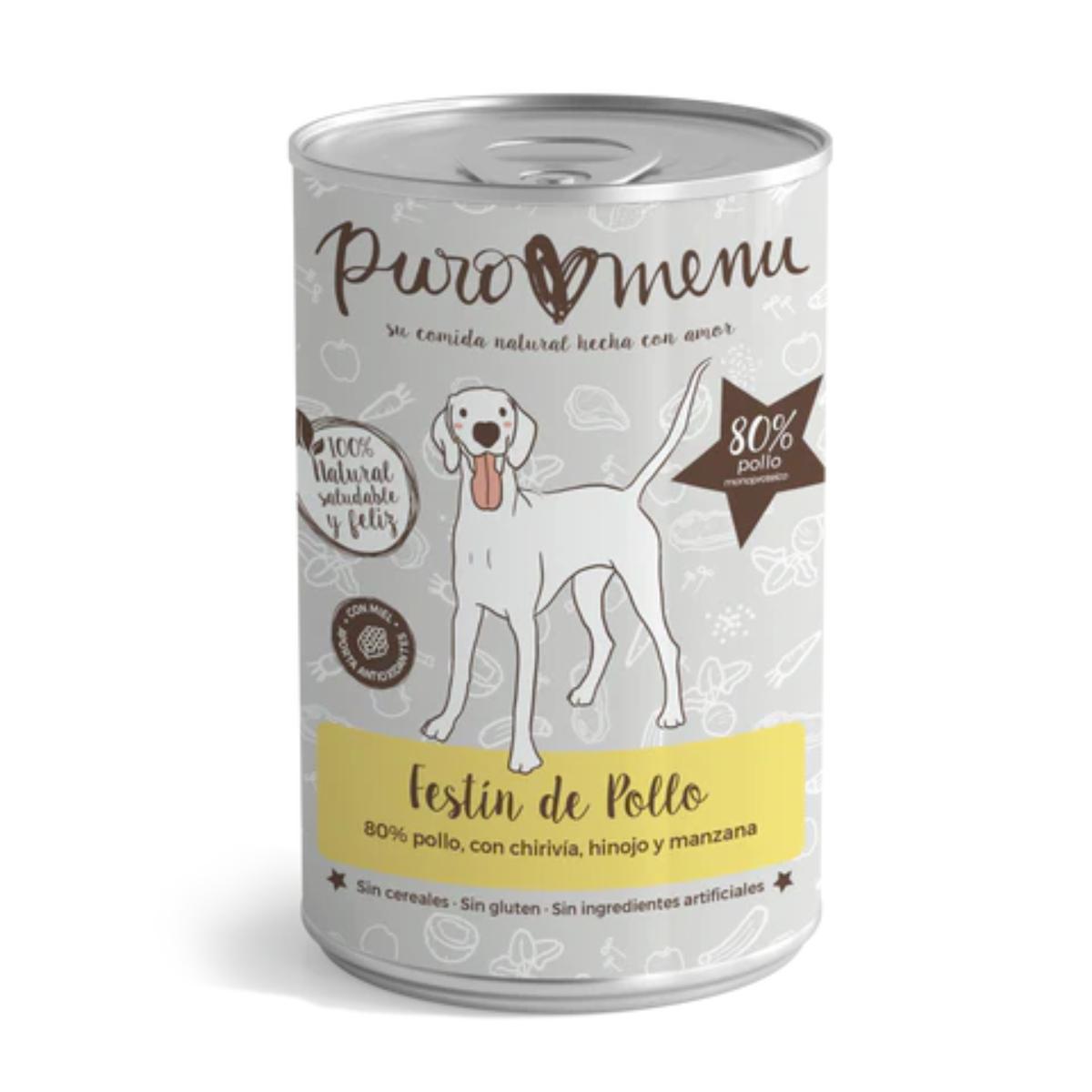 Cibo umido Barf per cani Festín de pollo BIO, Puromenu, 400 g