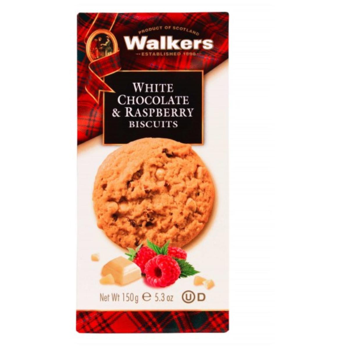 Biscuits Walkers aux pépites de chocolat blanc et aux framboises 150 g