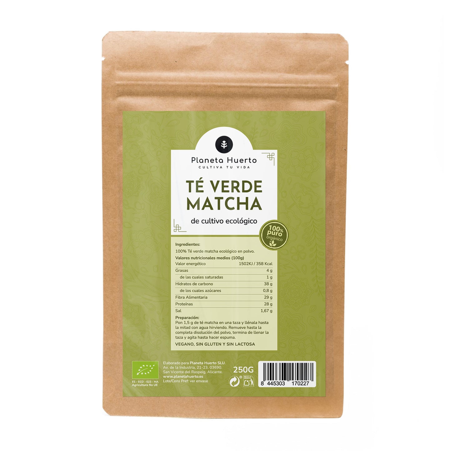 Matcha Theepoeder ECO Planeta Huerto 250 g