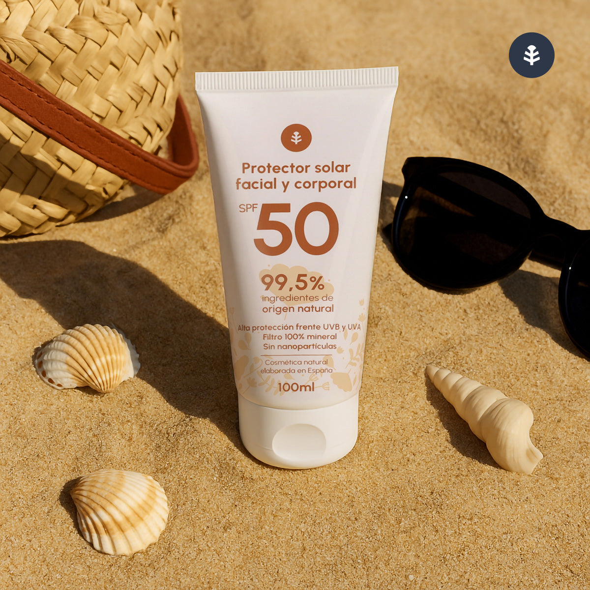 Crema solare protettiva 100% minerale SPF50 Planeta Huerto 100 ml
