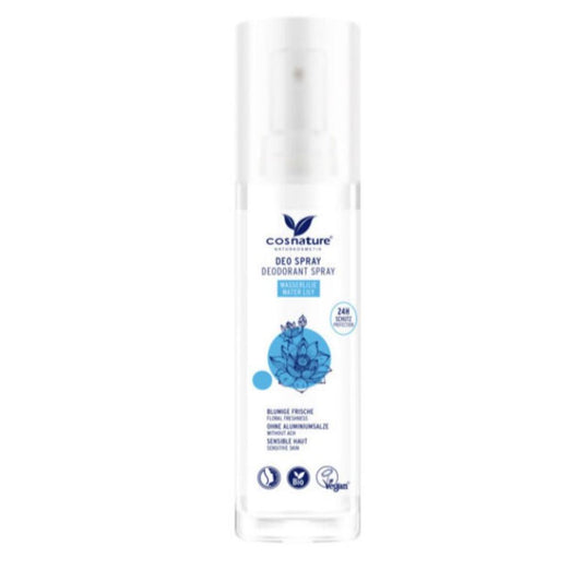Cosnature 24-hour water lily spray deodorant, 75 ml