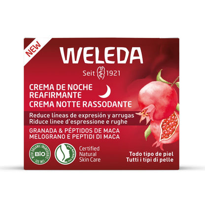 Straffende Nachtcreme mit Granatapfel und Maca-Peptiden von Weleda 40 ml