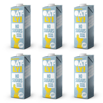 6er-Packung zuckerfreies Hafergetränk, Oatly, 1 l