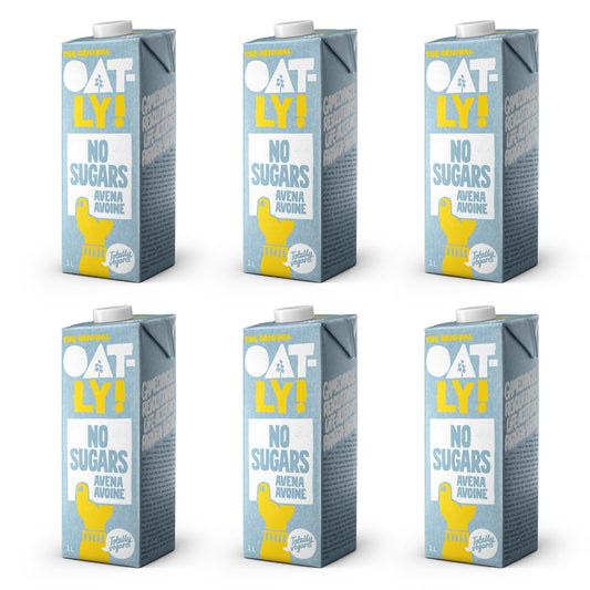 6er-Packung zuckerfreies Hafergetränk, Oatly, 1 l