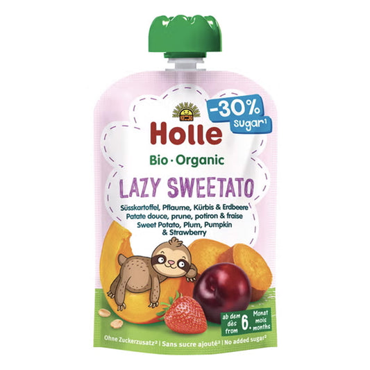 BIO-Smoothie aus Süßkartoffel, Pflaume, Kürbis und Erdbeere (ab dem 6. Monat) LAZY SWEETATO Holle 100 g