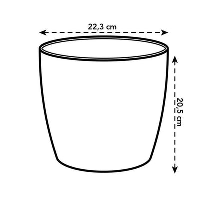 Recycelter Blumentopf Coffee Collection Round Elho 14 cm