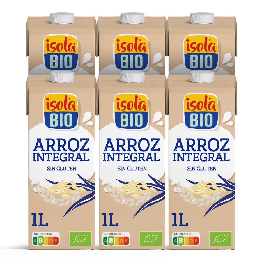 6er-Packung Isola Bio-Brauner-Reis-Drink 1L