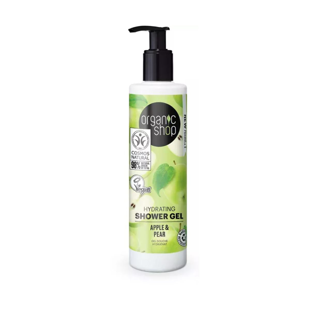 Gel douche hydratant pomme et poire, Organic Shop 280 ml