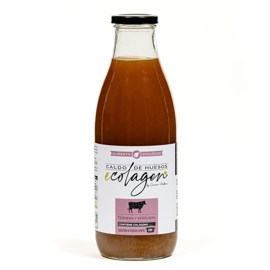 Organic Beef Bone Broth with Vegetables Ecolagen 1L
