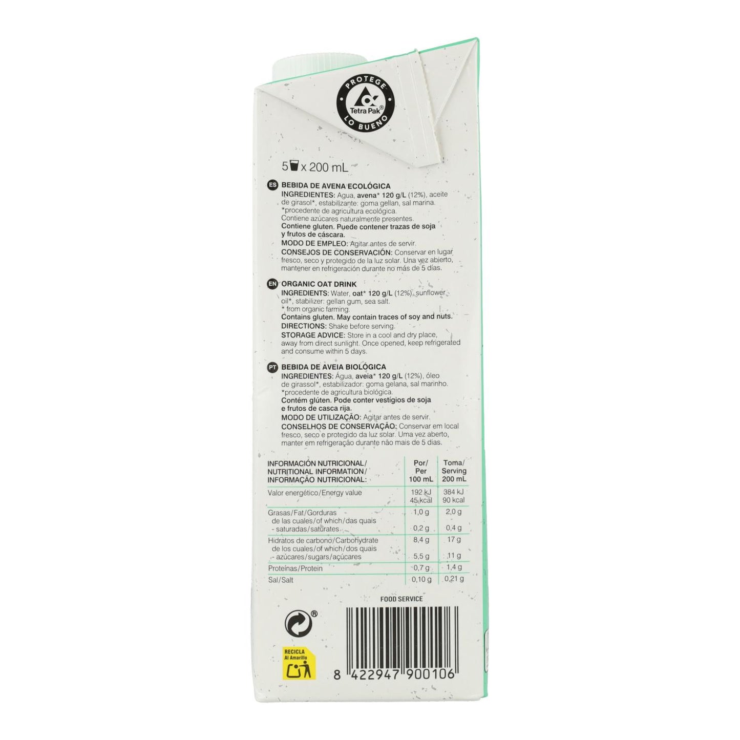 Bevanda all'avena Soria Natural 1 L